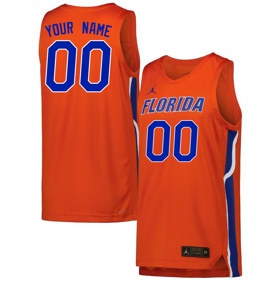Custom Florida Gators Name And Number College Basketball Jerseys Stitched-Orange